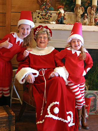 Mrs. Claus and her elves